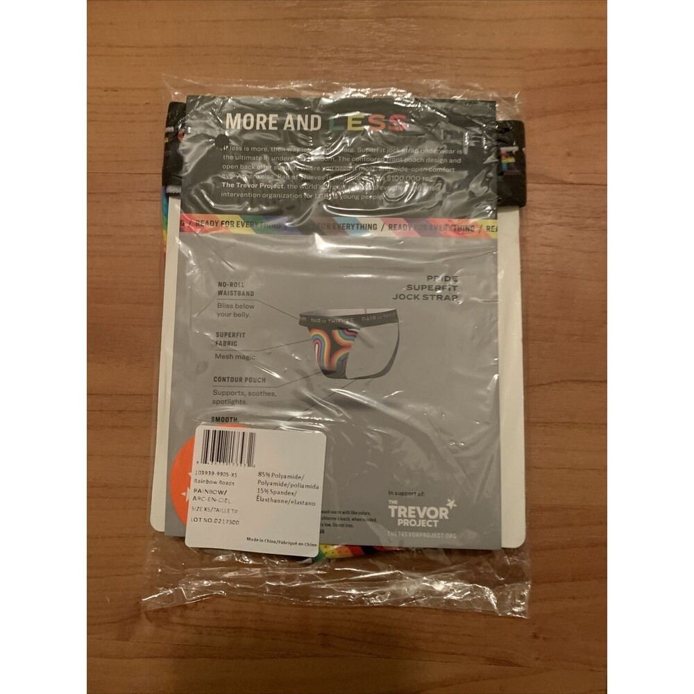 Pair of Thieves Men’s Pride Jock Strap Pride Underwear 1-Pair Size XS Multicolor